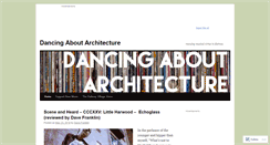 Desktop Screenshot of dancingaboutarchitecture.info
